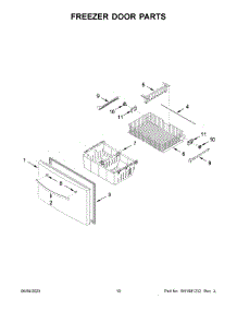 06 - Freezer Door Parts parts for Whirlpool Refrigerator WRF555SDHW07 from AppliancePartsPros.com