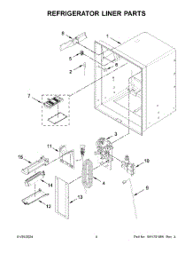 Refrigerator Liner Parts parts for Whirlpool Refrigerator WRF555SDHW09 from AppliancePartsPros.com