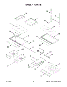 08 - Shelf Parts parts for Whirlpool Refrigerator WRF555SDHW10 from AppliancePartsPros.com