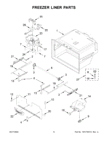 04 - Freezer Liner Parts parts for Whirlpool Refrigerator WRF555SDHW10 from AppliancePartsPros.com