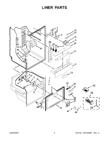 03 - Liner Parts parts for Whirlpool Refrigerator WRF560SEHB01 from AppliancePartsPros.com
