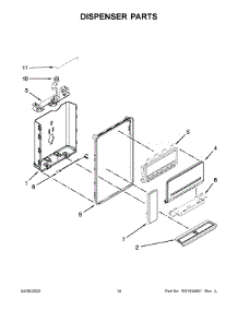 08 - Dispenser Parts parts for Whirlpool Refrigerator WRF560SEHB01 from AppliancePartsPros.com