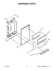 08 - Dispenser Parts parts for Whirlpool Refrigerator WRF560SEHB03 from AppliancePartsPros.com
