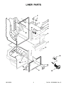 03 - Liner Parts parts for Whirlpool Refrigerator WRF560SEHV03 from AppliancePartsPros.com