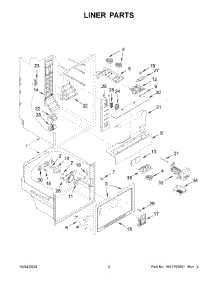 03 - Liner Parts parts for Whirlpool Refrigerator WRF560SEHW05 from AppliancePartsPros.com