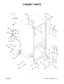 02 - Cabinet Parts parts for Whirlpool Refrigerator WRF560SEHW05 from AppliancePartsPros.com
