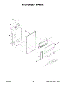 08 - Dispenser Parts parts for Whirlpool Refrigerator WRF560SEHW05 from AppliancePartsPros.com