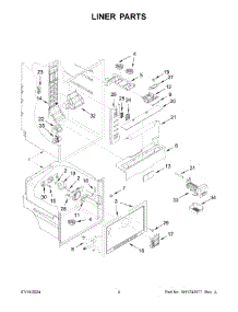 03 - Liner Parts parts for Whirlpool Refrigerator WRF560SEHZ05 from AppliancePartsPros.com
