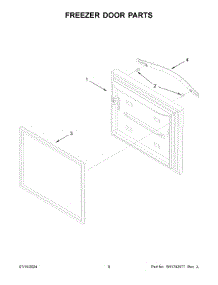 05 - Freezer Door Parts parts for Whirlpool Refrigerator WRF560SEHZ05 from AppliancePartsPros.com