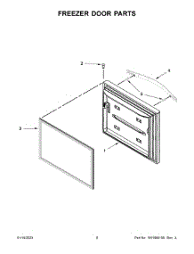 05 - Freezer Door Parts parts for Whirlpool Refrigerator WRF560SFHV02 from AppliancePartsPros.com