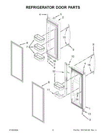 04 - Refrigerator Door Parts parts for Whirlpool Refrigerator WRF560SFHZ05 from AppliancePartsPros.com