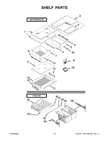 07 - Shelf Parts parts for Whirlpool Refrigerator WRF560SFHZ05 from AppliancePartsPros.com