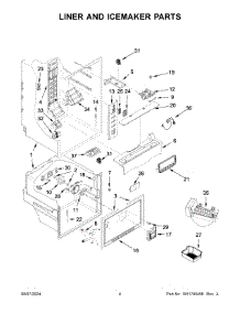 03 - Liner And Icemaker Parts parts for Whirlpool Refrigerator WRF560SMHB05 from AppliancePartsPros.com