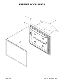 05 - Freezer Door Parts parts for Whirlpool Refrigerator WRF560SMHB05 from AppliancePartsPros.com