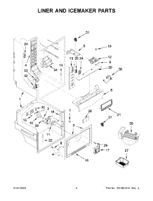 03 - Liner And Icemaker Parts parts for Whirlpool Refrigerator WRF560SMHZ03 from AppliancePartsPros.com