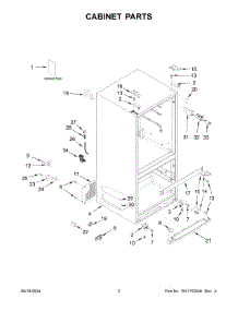 02 - Cabinet Parts parts for Whirlpool Refrigerator WRF560SMHZ05 from AppliancePartsPros.com