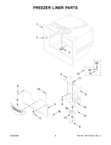 04 - Freezer Liner Parts parts for Whirlpool Refrigerator WRF757SDHV05 from AppliancePartsPros.com