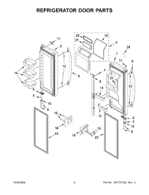 05 - Refrigerator Door Parts parts for Whirlpool Refrigerator WRF757SDHV05 from AppliancePartsPros.com