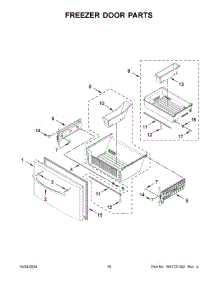 06 - Freezer Door Parts parts for Whirlpool Refrigerator WRF757SDHV05 from AppliancePartsPros.com