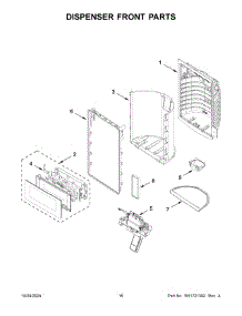 09 - Dispenser Front Parts parts for Whirlpool Refrigerator WRF757SDHV05 from AppliancePartsPros.com