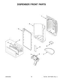 09 - Dispenser Front Parts parts for Whirlpool Refrigerator WRF757SDHZ05 from AppliancePartsPros.com
