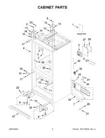 02 - Cabinet Parts parts for Whirlpool Refrigerator WRF757SDHZ05 from AppliancePartsPros.com