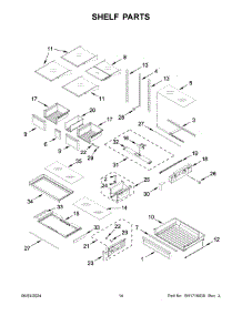 08 - Shelf Parts parts for Whirlpool Refrigerator WRF757SDHZ05 from AppliancePartsPros.com