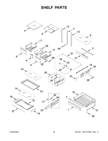 08 - Shelf Parts parts for Whirlpool Refrigerator WRF767SDHV05 from AppliancePartsPros.com