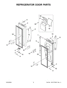 05 - Refrigerator Door Parts parts for Whirlpool Refrigerator WRF767SDHV05 from AppliancePartsPros.com