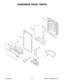 09 - Dispenser Front Parts parts for Whirlpool Refrigerator WRF767SDHV05 from AppliancePartsPros.com