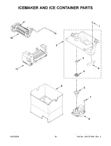 10 - Icemaker And Ice Container Parts parts for Whirlpool Refrigerator WRF767SDHZ05 from AppliancePartsPros.com