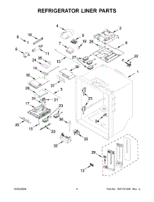 03 - Refrigerator Liner Parts parts for Whirlpool Refrigerator WRF767SDHZ05 from AppliancePartsPros.com