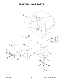 04 - Freezer Liner Parts parts for Whirlpool Refrigerator WRF767SDHZ05 from AppliancePartsPros.com