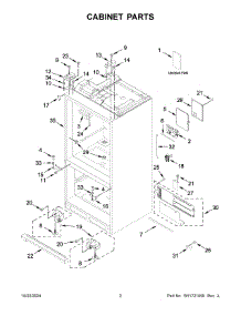 02 - Cabinet Parts parts for Whirlpool Refrigerator WRF767SDHZ05 from AppliancePartsPros.com