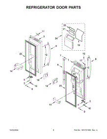 05 - Refrigerator Door Parts parts for Whirlpool Refrigerator WRF767SDHZ05 from AppliancePartsPros.com