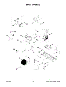 07 - Unit Parts parts for Whirlpool Refrigerator WRF954CIHB01 from AppliancePartsPros.com