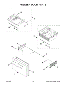 06 - Freezer Door Parts parts for Whirlpool Refrigerator WRF954CIHB01 from AppliancePartsPros.com
