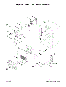 03 - Refrigerator Liner Parts parts for Whirlpool Refrigerator WRF954CIHB01 from AppliancePartsPros.com