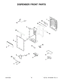 09 - Dispenser Front Parts parts for Whirlpool Refrigerator WRF954CIHB01 from AppliancePartsPros.com