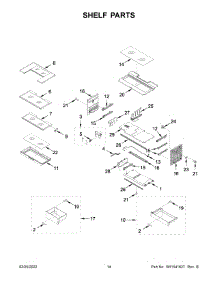 08 - Shelf Parts parts for Whirlpool Refrigerator WRF954CIHB02 from AppliancePartsPros.com