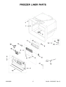 04 - Freezer Liner Parts parts for Whirlpool Refrigerator WRF954CIHB02 from AppliancePartsPros.com