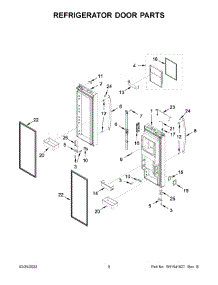 05 - Refrigerator Door Parts parts for Whirlpool Refrigerator WRF954CIHB02 from AppliancePartsPros.com