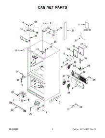 02 - Cabinet Parts parts for Whirlpool Refrigerator WRF954CIHB02 from AppliancePartsPros.com