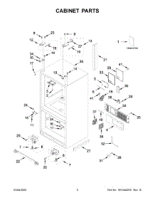 02 - Cabinet Parts parts for Whirlpool Refrigerator WRF954CIHV02 from AppliancePartsPros.com