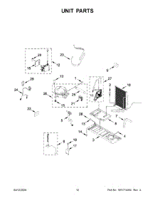 07 - Unit Parts parts for Whirlpool Refrigerator WRF954CIHV04 from AppliancePartsPros.com