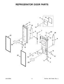 05 - Refrigerator Door Parts parts for Whirlpool Refrigerator WRF954CIHV04 from AppliancePartsPros.com