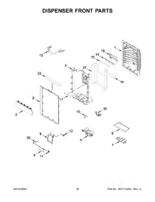 09 - Dispenser Front Parts parts for Whirlpool Refrigerator WRF954CIHV04 from AppliancePartsPros.com