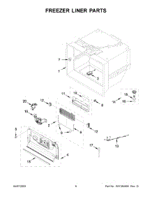 04 - Freezer Liner Parts parts for Whirlpool Refrigerator WRF954CIHW01 from AppliancePartsPros.com