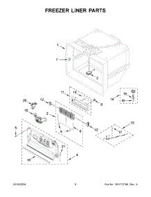 Freezer Liner Parts parts for Whirlpool Refrigerator WRF954CIHZ05 from AppliancePartsPros.com