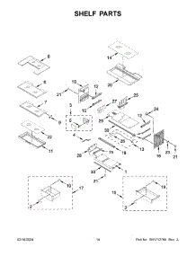 Shelf Parts parts for Whirlpool Refrigerator WRF954CIHZ05 from AppliancePartsPros.com